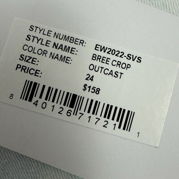 Edwin Bree Crop Slim Straight Jeans Outcast 24 Light Wash Denim Womens Fitted - Picture 6 of 9